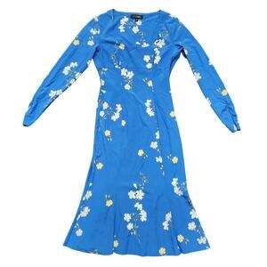 Intermix Mariabella Floral Silk Midi Dress Size 0